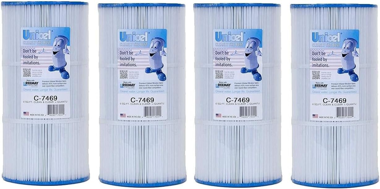 Unicel C-7469-4 Replacement Filter Cartridge Set for 60 Square Foot Clean and Clear Plus, American Quantum (4 PACK)