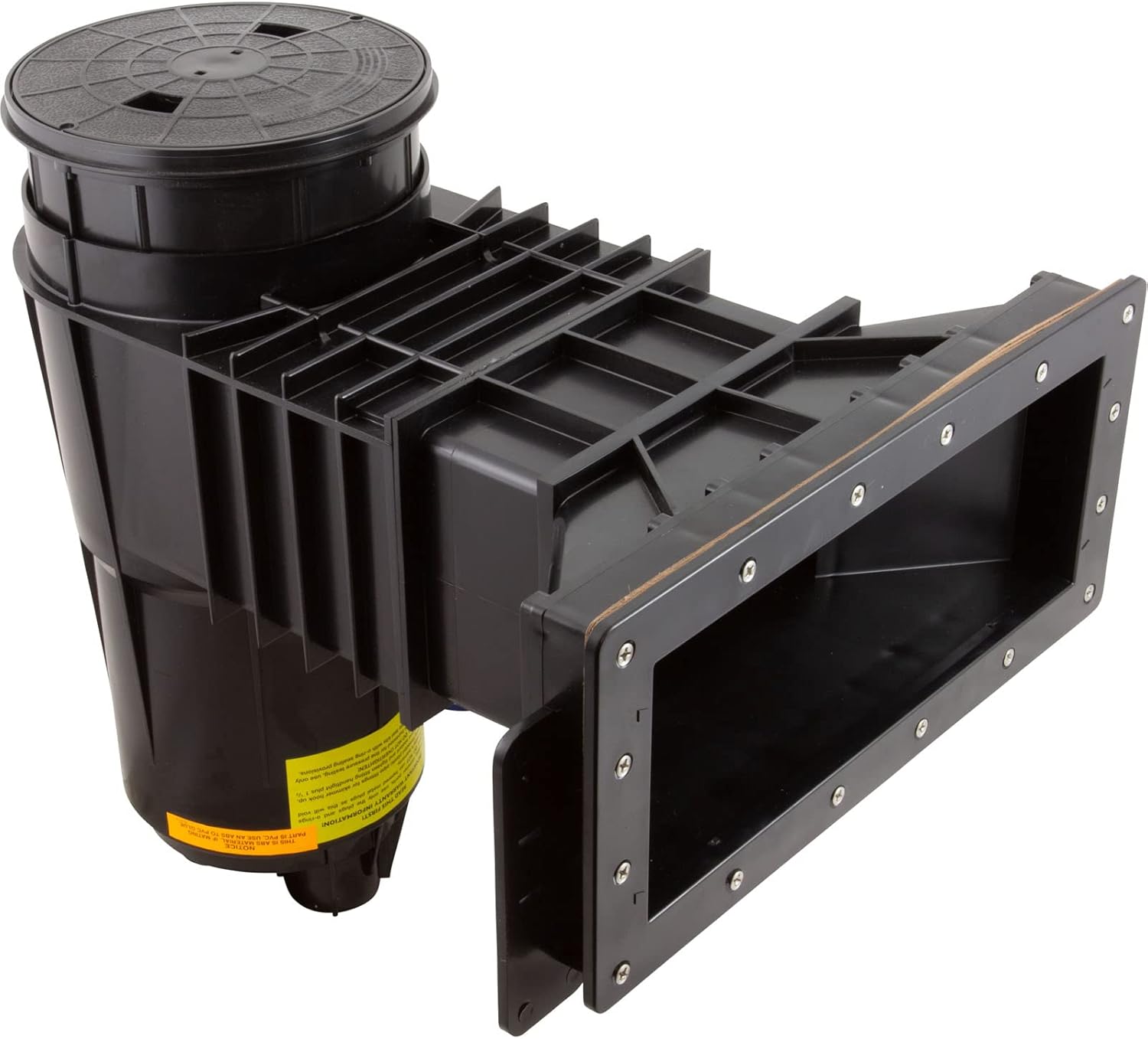 Pentair 506581 ABS 1-1/2-Inch Threaded Port Bermuda Wide-Mouth Vinyl Fiberglass Pool and Spa Skimmer, Black