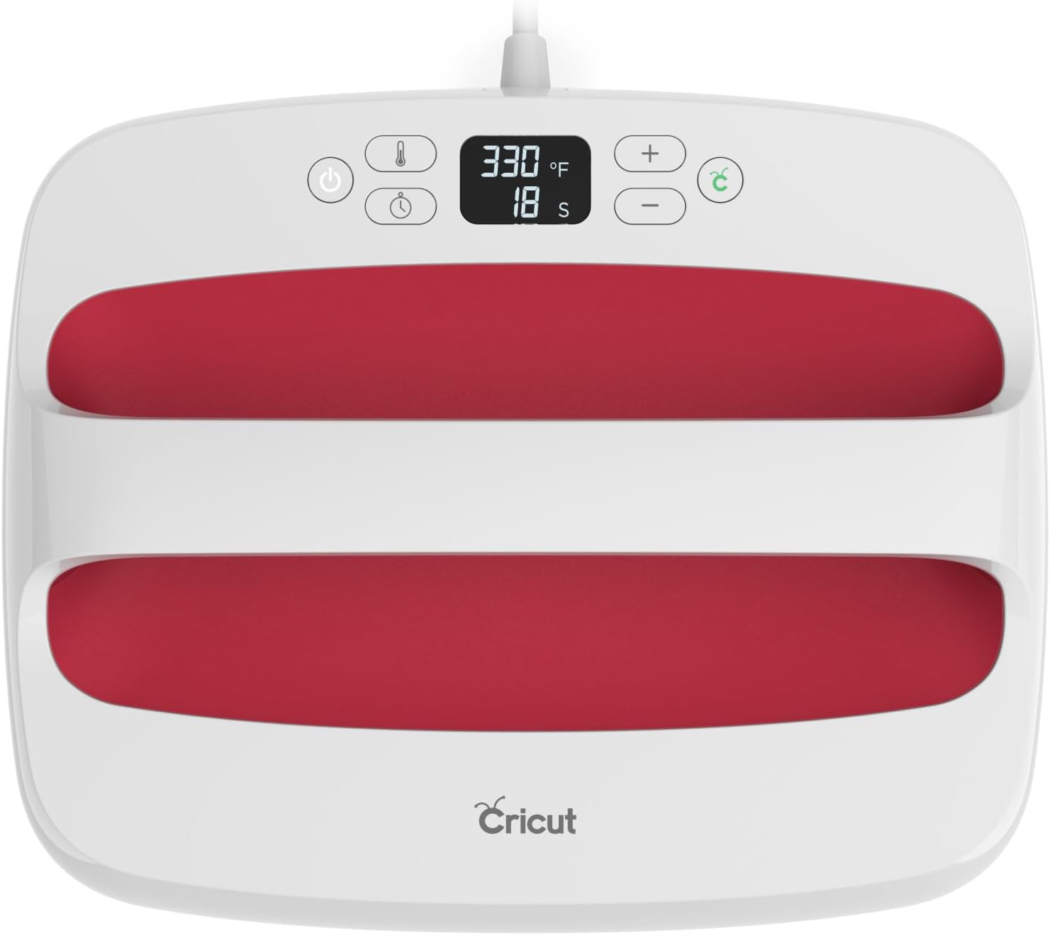 Cricut EasyPress 2 Heat Press Machine (9 in x 9 in), Ideal for T-Shirts, Tote Bags, Pillows, Aprons & More, Precise Temperature Control, Features Insulated Safety Base & Auto-Off, Raspberry