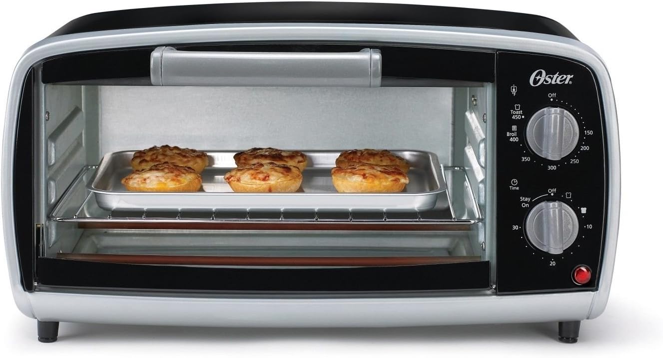Oster Toaster Oven, 4 Slice, Black (TSSTTVVG01)