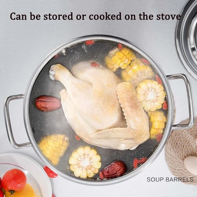 Commercial Stainess Steel Stock Pot Large Crawfish Seafood Boil Pot with Basket and Lid Heavy Duty Outdoor Turkey(70 Litres)