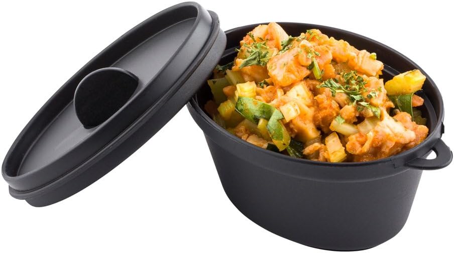 Restaurantware 3 Ounce Mini Serving Dishes With Lids 100 Disposable Mini Appetizer Dishes - Mimics The Look Of Dutch Ovens Serve Snacks or Desserts Black Plastic Mini Casserole Dishes