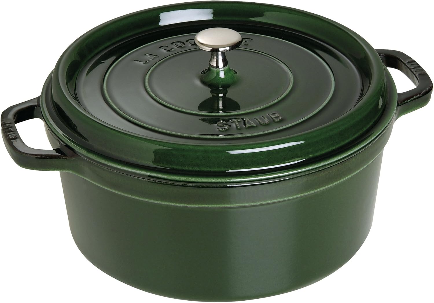 Staub Cast Iron 2.75-qt Round Cocotte - Basil, Made in France
