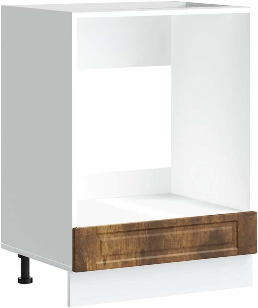 vidaXL Oven Cabinet Smoked Oak Engineered Wood Compact Adjustable Feet