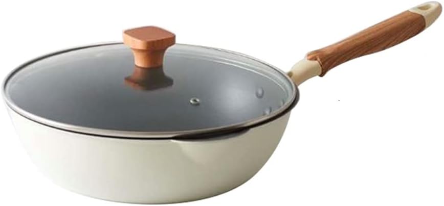 Frying Pan Non-stick Kitchen Cookware with Lid Handle Wok Cooking Pot