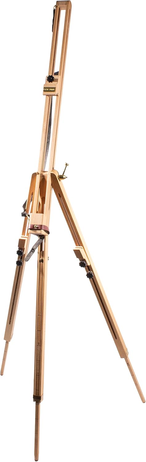 Daler-Rowney St. Paul's Easel - Wooden Easel Stand for Professional and Student Artists - Secure Canvas Stand for Oil and Watercolor - Plein Air Painting Stand Canvas Holder for The Traveling Artist