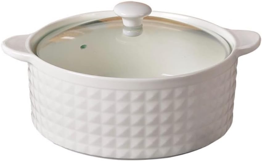 Two-ear Soup Pot Household Ceramic Nest With Lid Creative Stew Cup Porridge Pan