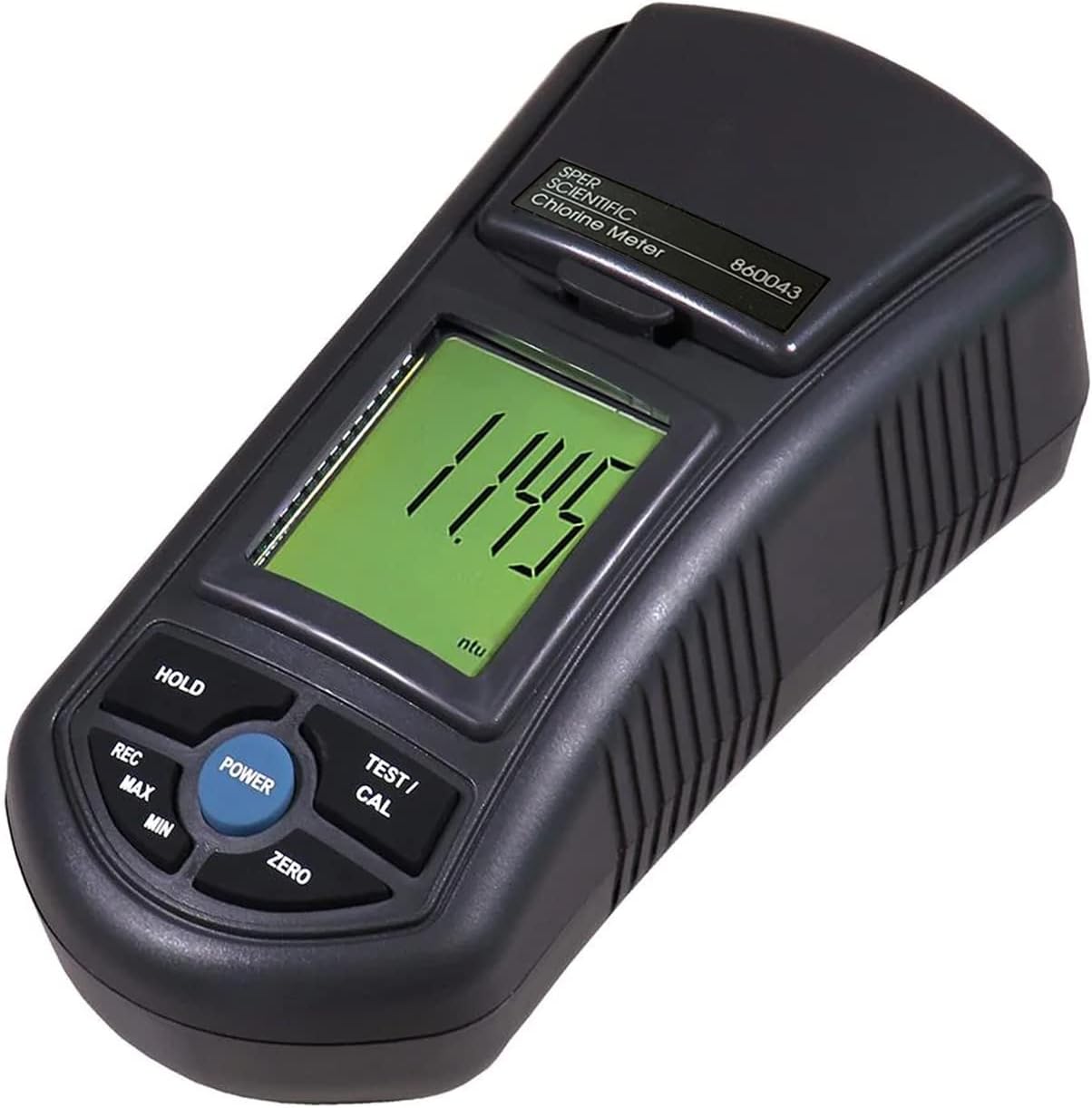 Sper Scientific Portable Digital Chlorine Meter 860043 w/Large LCD Display for Swimming Pools & Spas, Measure Free & Total Chlorine, Accurate & Handheld Water Chemical Testing Kit, Pool Water Tester