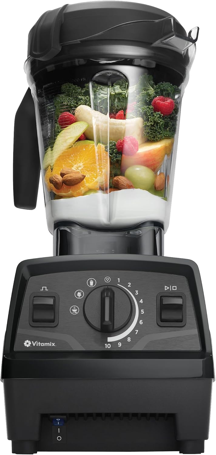 Vitamix Explorian with Programs, Three Blending Programs, Professional-Grade Blender for Smoothies and More, Self-Cleaning Kitchen Appliance, 64 Oz Container, Slate (Renewed Premium)