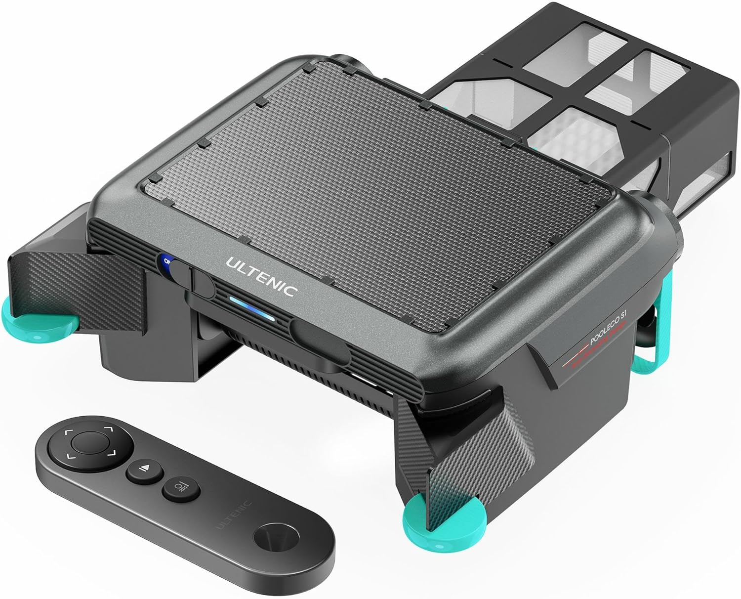 Ultenic S1 Pool Skimmer Robot, Solar Pool Skimmer for Above & In-Ground Pool with Auto-Docking Design, 24/7 Continuous Cleaning Power, 6L Capacity, Dual Protection System, Ideal for All Swimming Pool