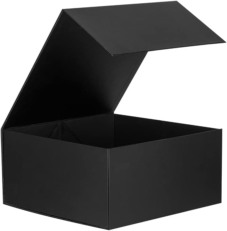 Black Gift Boxes 16 Pack, Small Gift Boxes in Bulk, Collapsible Gift Box with Lid Magnetic Closure, Packaging for Small Business, Parties (Black 6x6x3 inch Pack of 16)