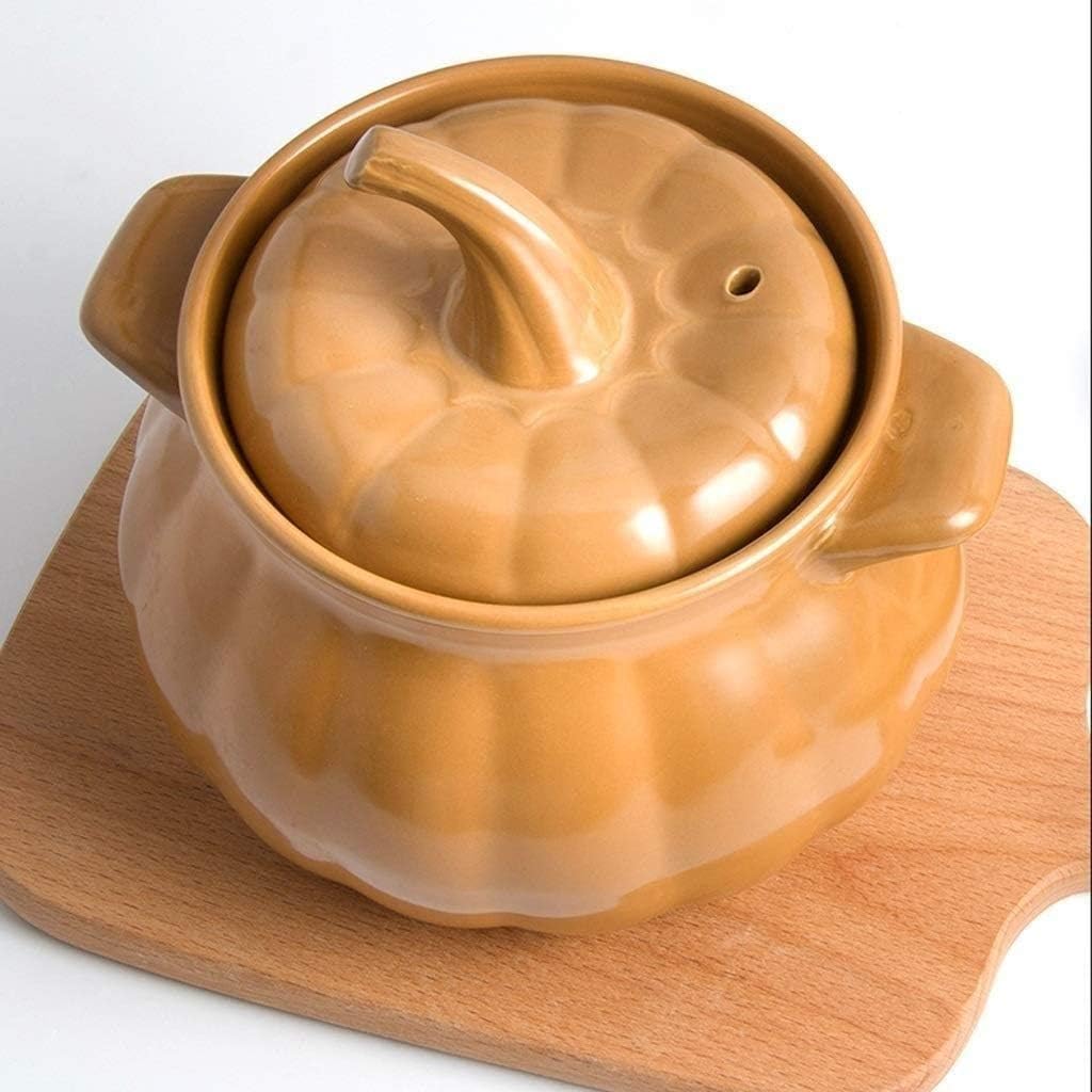 Creative ceramic casserole with matt glaze with glass cover simple high temperature resistant fire domestic stew pot