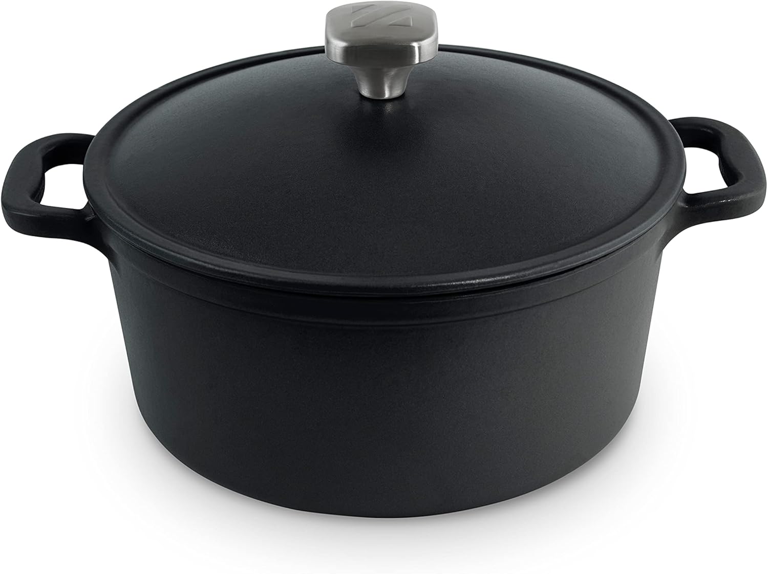DASH Zakarian by DASH 4.5 Qt Nonstick Cast Iron Dutch Oven, Titanium Ceramic Nonstick Pot with Lid and Handles, Grey