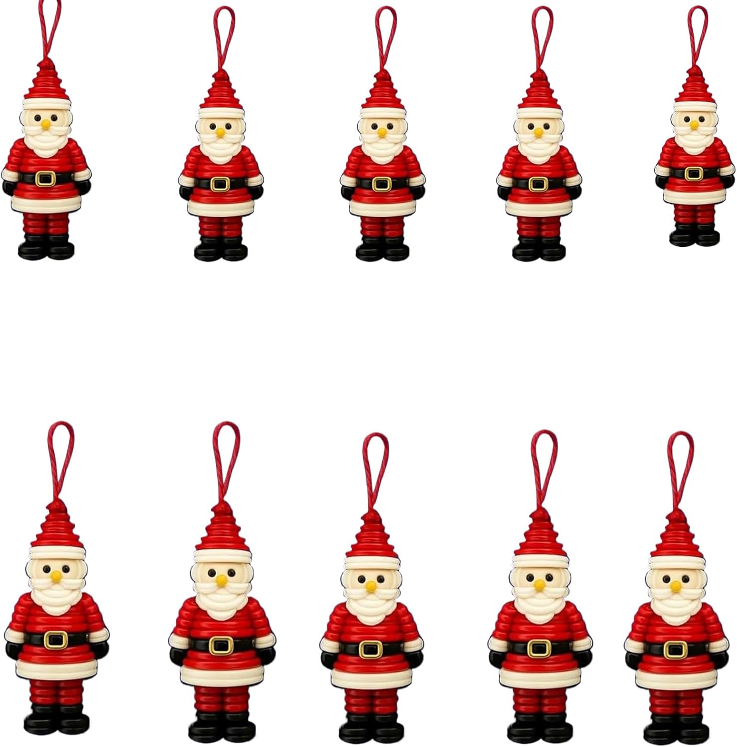 DIY Christmas Button Ornament Making Set - Snowman/Santa/Angel, Fun Holiday Craft Kit for All Ages, Ideal Xmas Tree Hanging Decor & Festive Gifts (30 pcs-C)