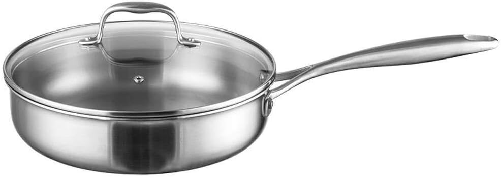 Non-Stick Titanium Wok, Easy to Clean Frying Pan, Less Smoke, Multi-Function Cooking Pot, Induction & Gas Stove Compatible, Durable Composite Design