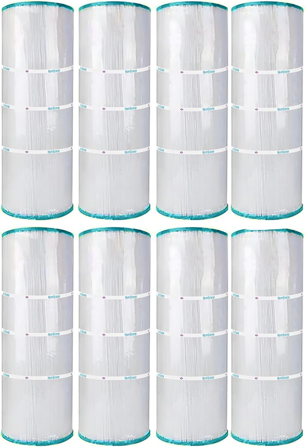 Hurricane Filters HF7477-04 8 Pack Advanced Pool Filter Cartridge - Replacement for PA75SV, Unicel C-7477, Filbur FC-1260, Hayward C-570, SwimClear C3020, Super Star Clear 3000