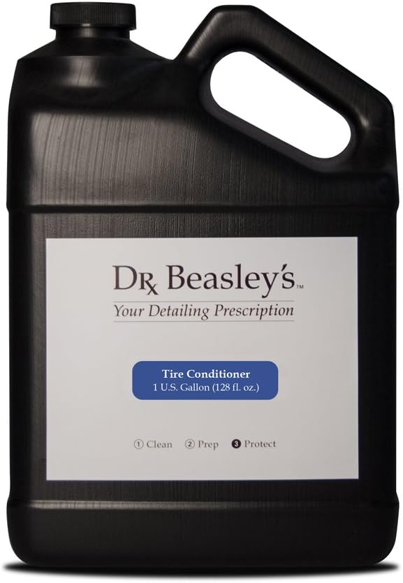 Dr. Beasley's Tire Conditioner 1 Gallon - Keeps Tires Looking New, Prevents Fading & Cracking, Resists UV, Restores Moisture & Color, Control Level of Shine, Easy to Apply