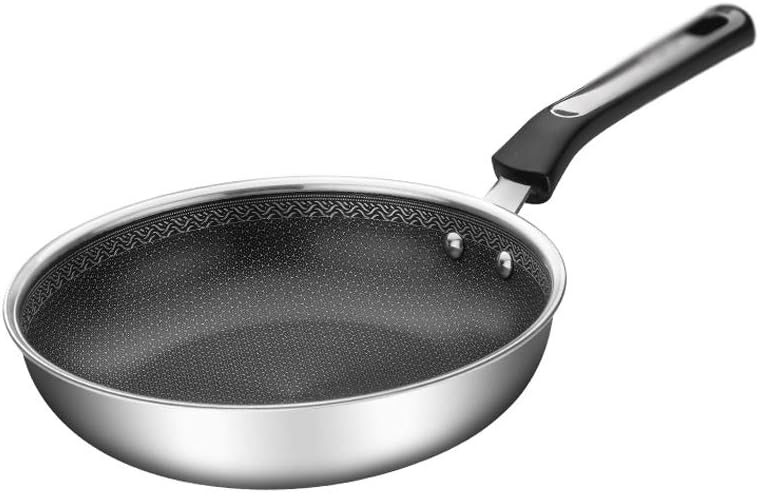 Saucepan 304 Stainless Steel Frying Pan 3-Layer Temperature Non-Stick Egg Steak Frying Pan Gas Induction Cooker Kitchen Tools Universal