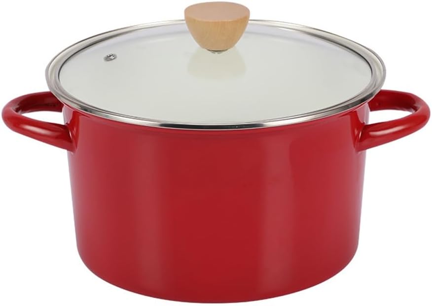 Enameled Two-handle Pot Enamel Thickened Two Ears Milk Soaking Household Stew