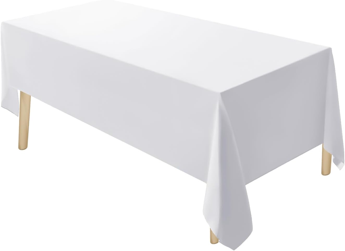 UBICON Premium Cotton Blend Tablecloth - Durable, Wrinkle-Resistant, Shape-Retaining - Versatile & Elegant for Any Occasion (5, White, 60