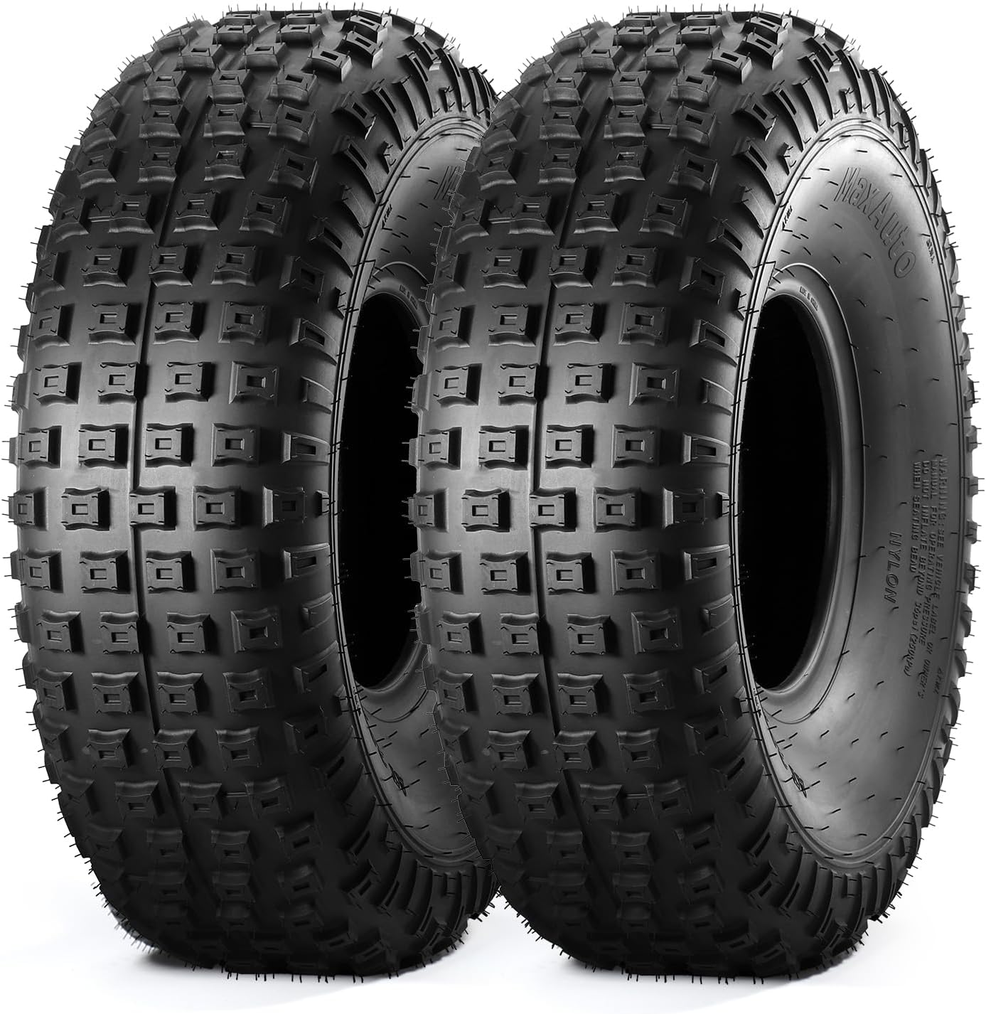 MaxAuto 20x7-8 ATV Tire Golf Cart Knobby Turf Tire 20x7x8 Front Sport UTV ATV Tires 4PR Tubeless, Set of 2