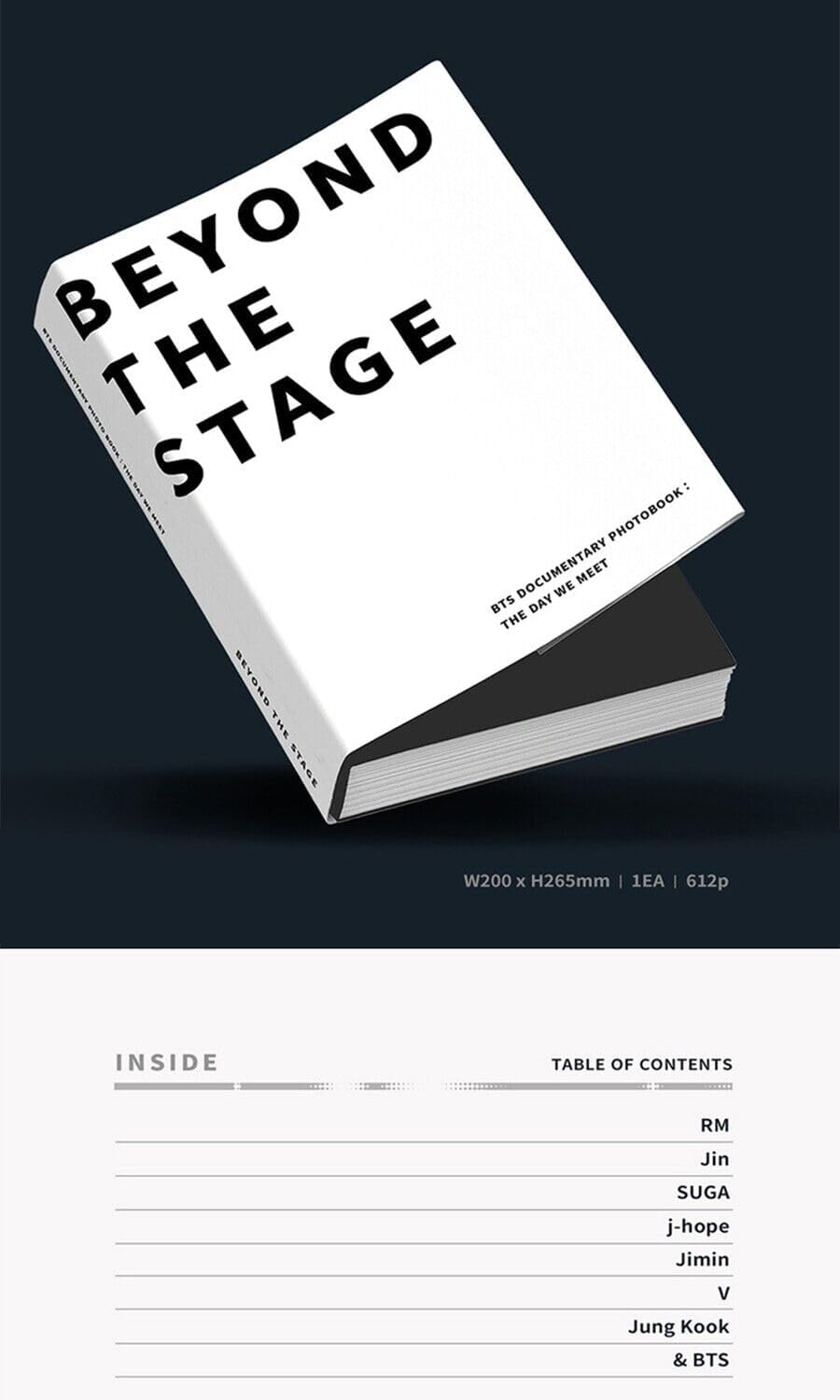 (P.O.B) BTS BEYOND THE STAGE DOCUMENTARY PHOTO BOOK : THE DAY WE MEET PHOTOBOOK K-POP SEALED