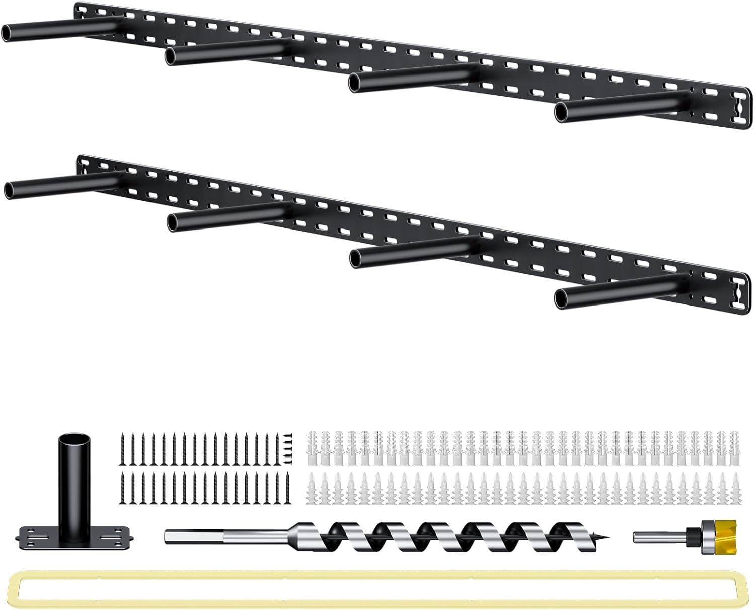 2pcs Large Shelf Brackets Long Floating Shelf Bracket Invisible Floating Shelf Hardware Heavy Duty Floating Mantel Brackets(43