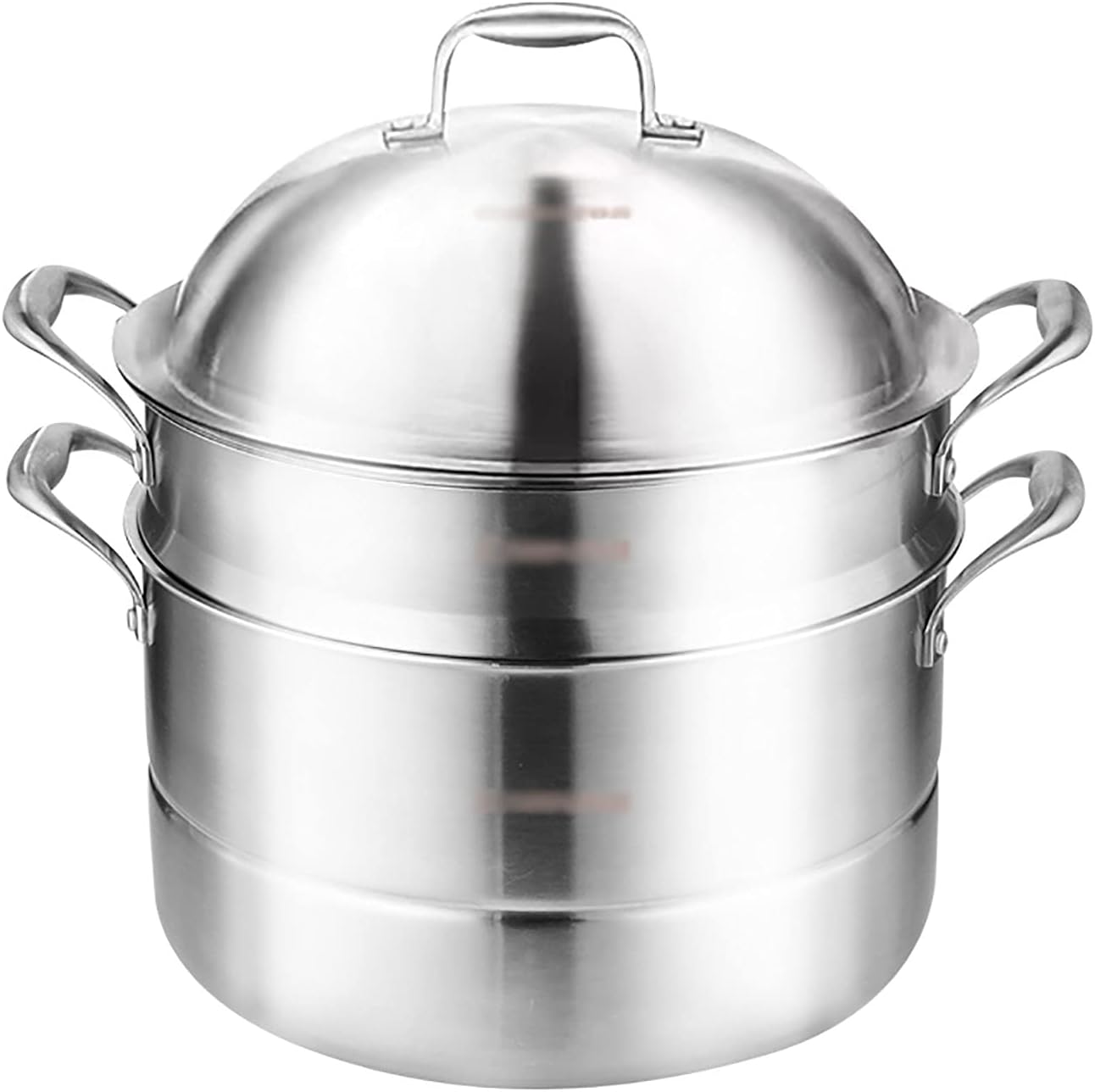 Cooking Pot/Steaming Pot/Stock Pot 304 Stainless Steel 3 Times Thicker Steamed Fish Large Capacity Steamer Gas Stove,32cm