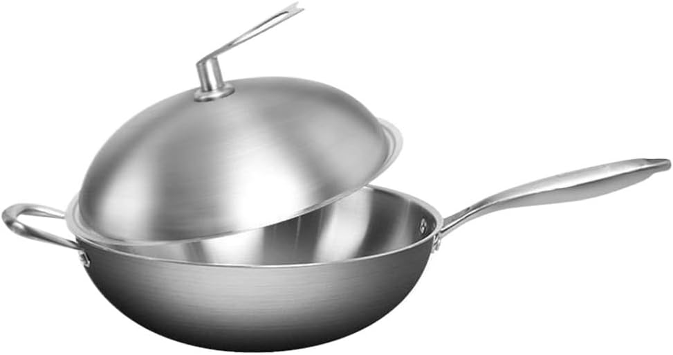 Stainless Steel 304 Thickened Uncoated Non-stick Household Wok Induction Cooker Gas