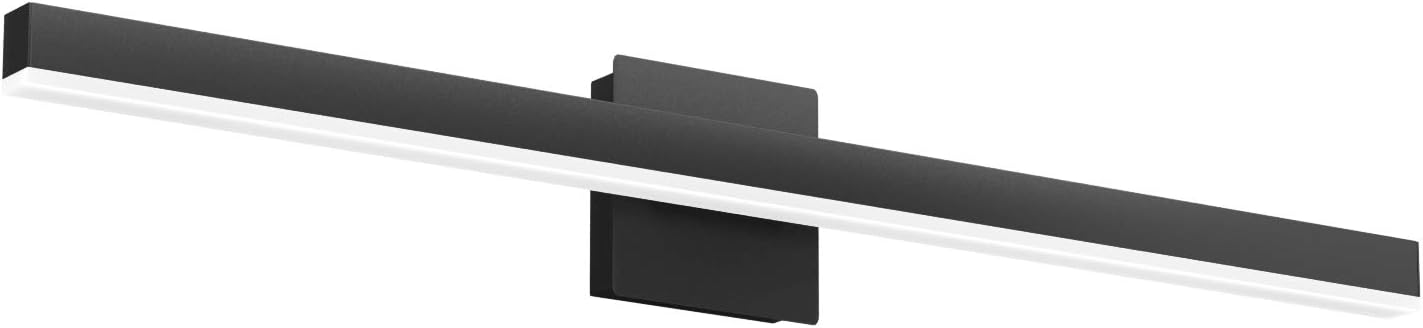 Aipsun 40 inch Modern Black Vanity Light LED Bathroom Vanity Light Fixtures Black Wall Light for Bathroom (Warm White)