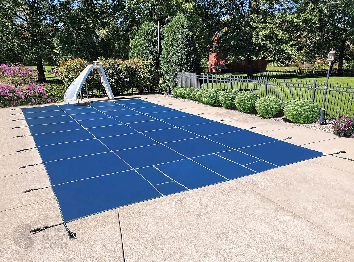 Winter Warrior Mesh Inground Safety Pool Cover - for 16'x32' Pool - Blue