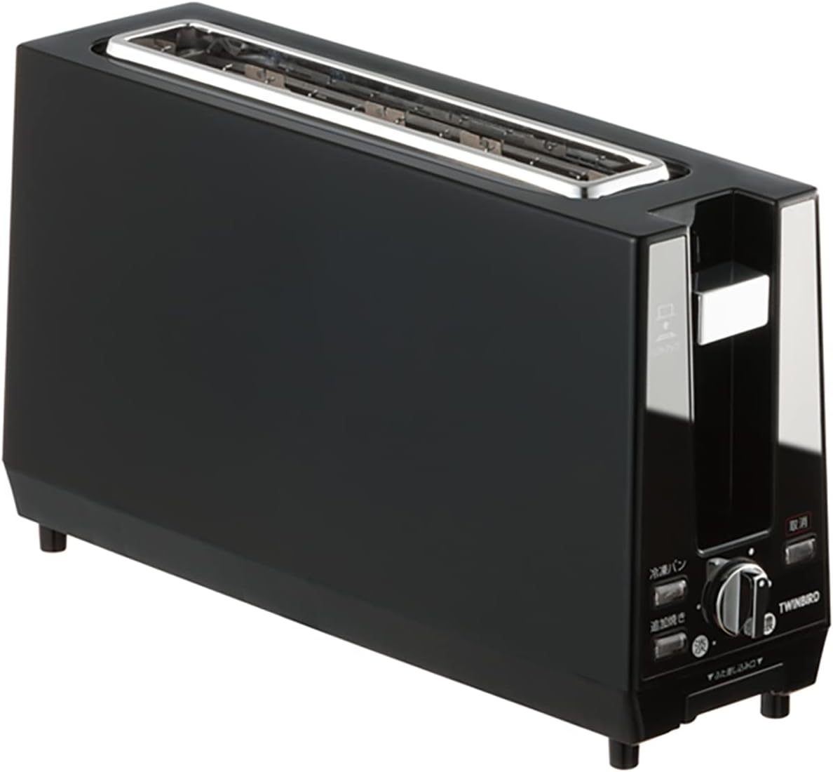 Pop up Toaster (running out of 4~8 Sheet, two pieces of/chevron bread, one piece) TS-D424B black