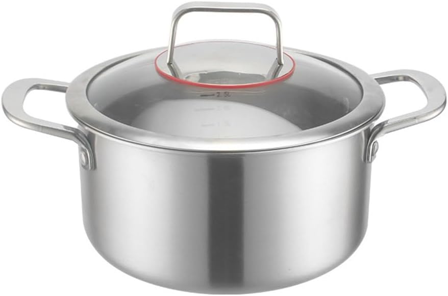 Stainless Steel Non-stick Thickened Triple Layer with Lid Multifunctional Skillet Gift