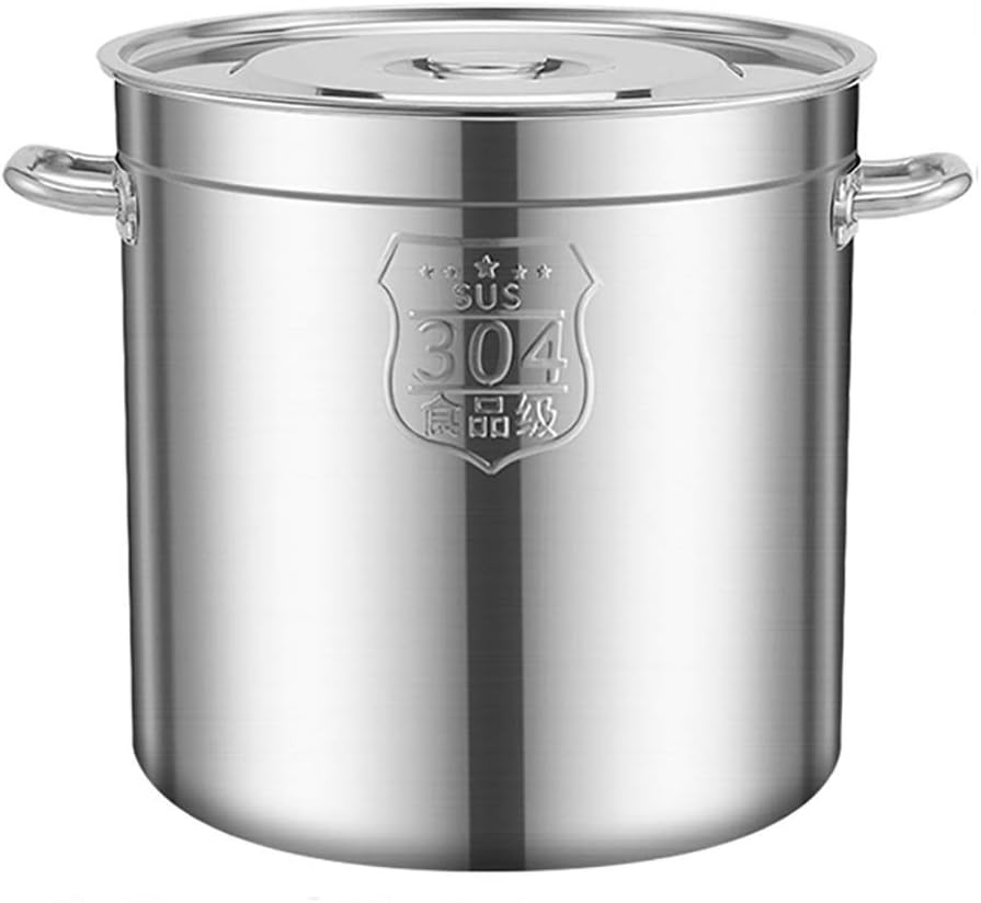 Pot, Commercial/Domestic Thickening 304 Stainless Steel Pot, Cooking Pot with Lid, for Gas Stove/Induction Cooker