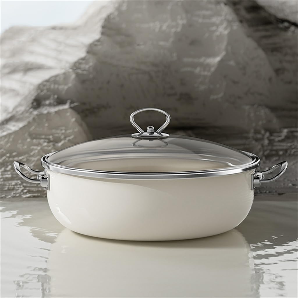 Die-casting Frying Pan Non-stick Household Enamelled Fondue Induction Cooker