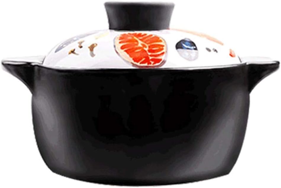 Ceramic Stew Soup Hot Pot Rice Cooker with Lid, Stockpot Cookware for Multipurpose Use(27.4 * 19 cm (10.7 * 7.5 inches))