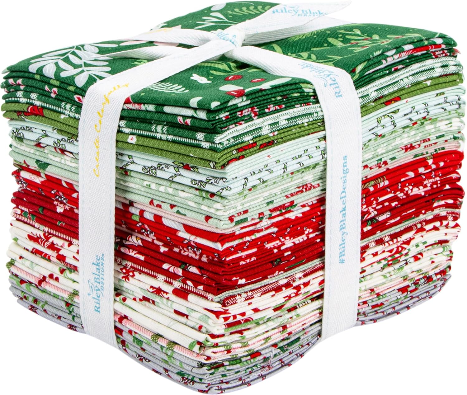 Beverly McCullough Mistletoe & Holly 24 Fat Quarters Riley Blake Designs FQ-16400-24