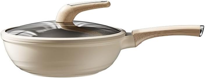 The Hybrid Non-Stick Wok Non-stick Aluminum Alloy Household Cooking Wok Gas Stove Induction Cooker Flat Bottom Family kitchen(32cm)