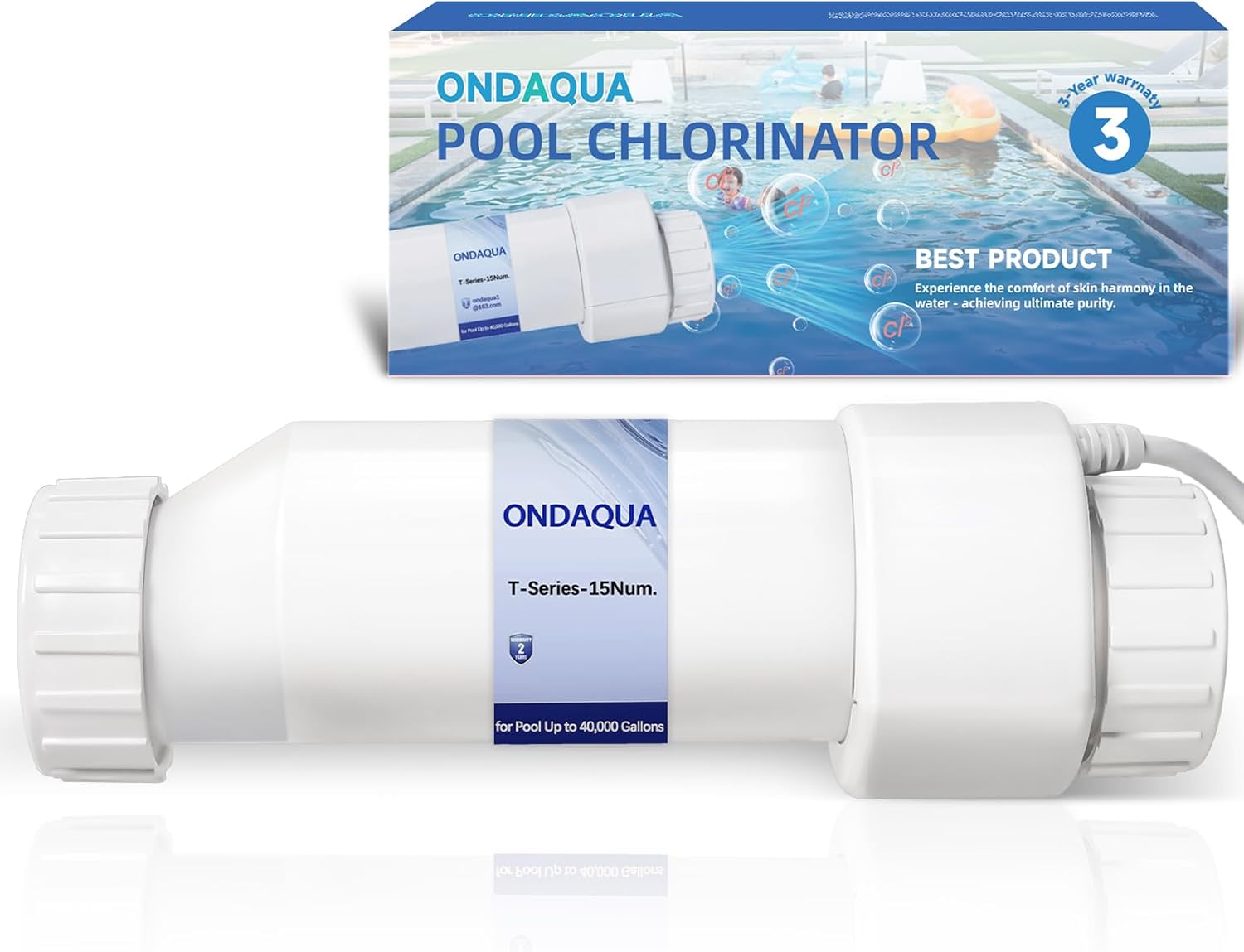 Enhanced T Series15 Salt Cell Replacement Compatible with Hayward T15/T9/T3, AqxxRite Series,ProLogxx,AqxxPlus,OmniLxxx,OmniHxx, Pool Chlorinator Up to 40,000 Gallon,3-Year Warrnaty,Budget-Friendly