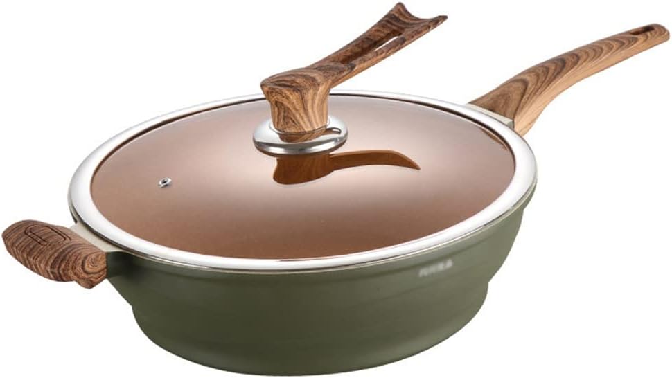 Wok Cooking Pot Lid Induction Cooker Gas Wok Frying Pan Frying Pan Kitchen Utensils (D 32cm) Octopus feet