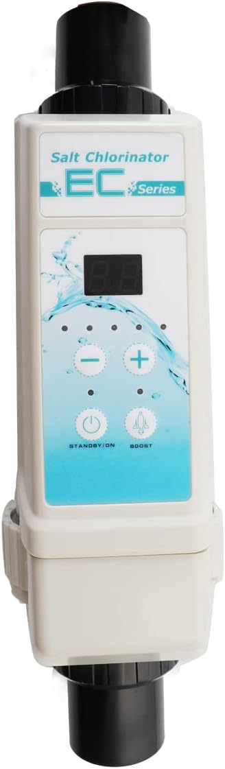 Saltwater Pool Chlorinator System, Self-Cleaning Salt Cell Chlorine Generator for Pools up to 25,000 Gallons