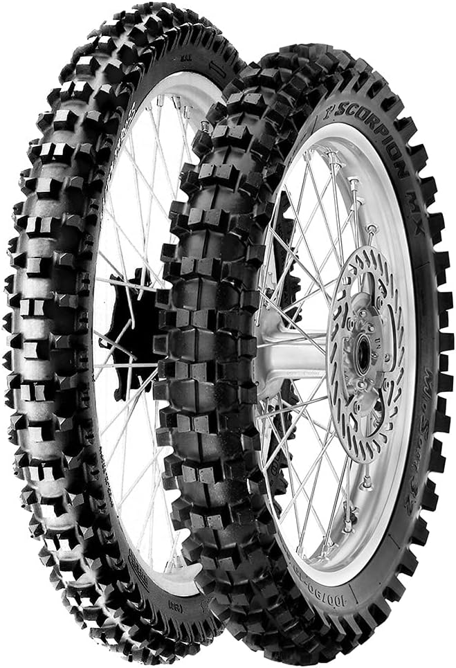 Pirelli Scorpion MX Mid Soft 120/100-18 Rear Motocross Tire - Motocross/Dirt Bike Tire, High Grip & Durability for Off-Road Racing