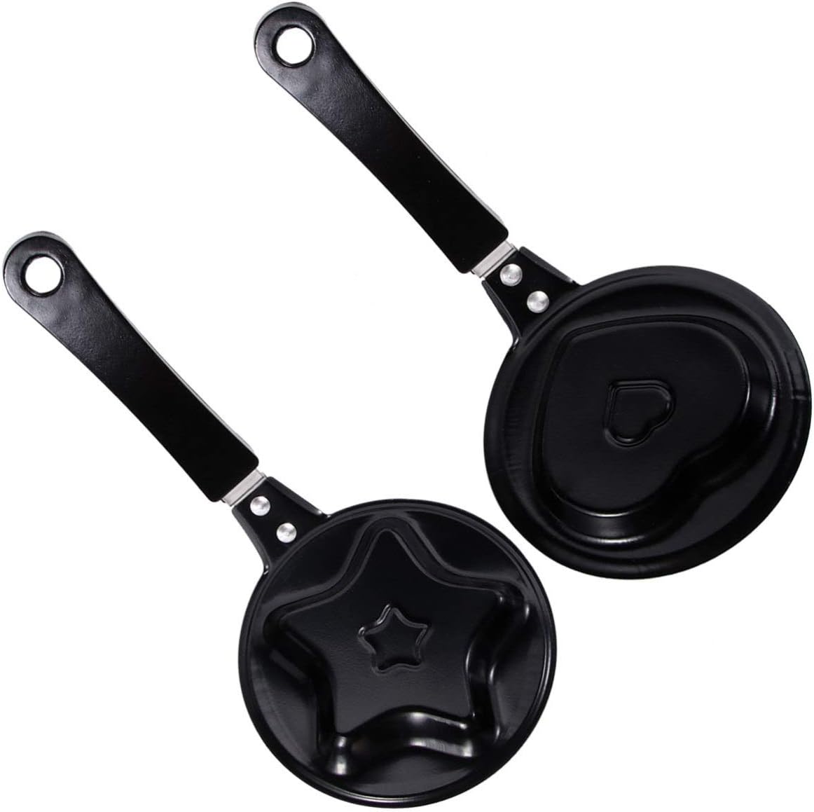 Omelette Pan 2Pcs Mini Egg Omelet Pan Star Heart Shape Omelette Maker Frying Pan Skillet Breakfast Pan Pancake Pancake Maker for Eggs Omelets Pancakes Mixed Color Egg Fr