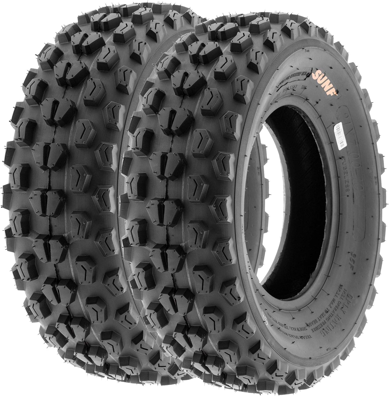 SunF A017 22x7-10 ATV/UTV XC-Sport Tires, 6-PR (Set Pair of 2)