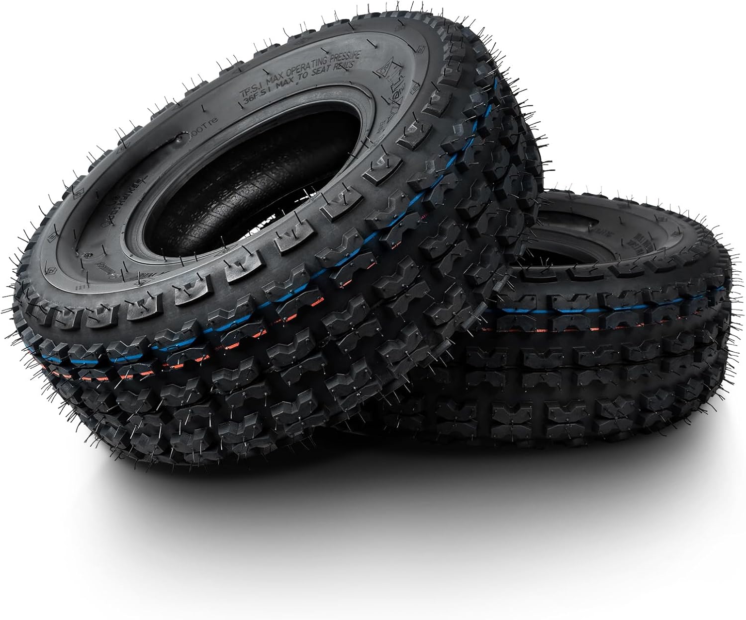 Set of 2 All-Terrain 19x7-8 19x7x8 ATV UTV Tires for Trail, Mud, and Sand, 4-Ply, Load Capacity: 220 lbs, Tubeless