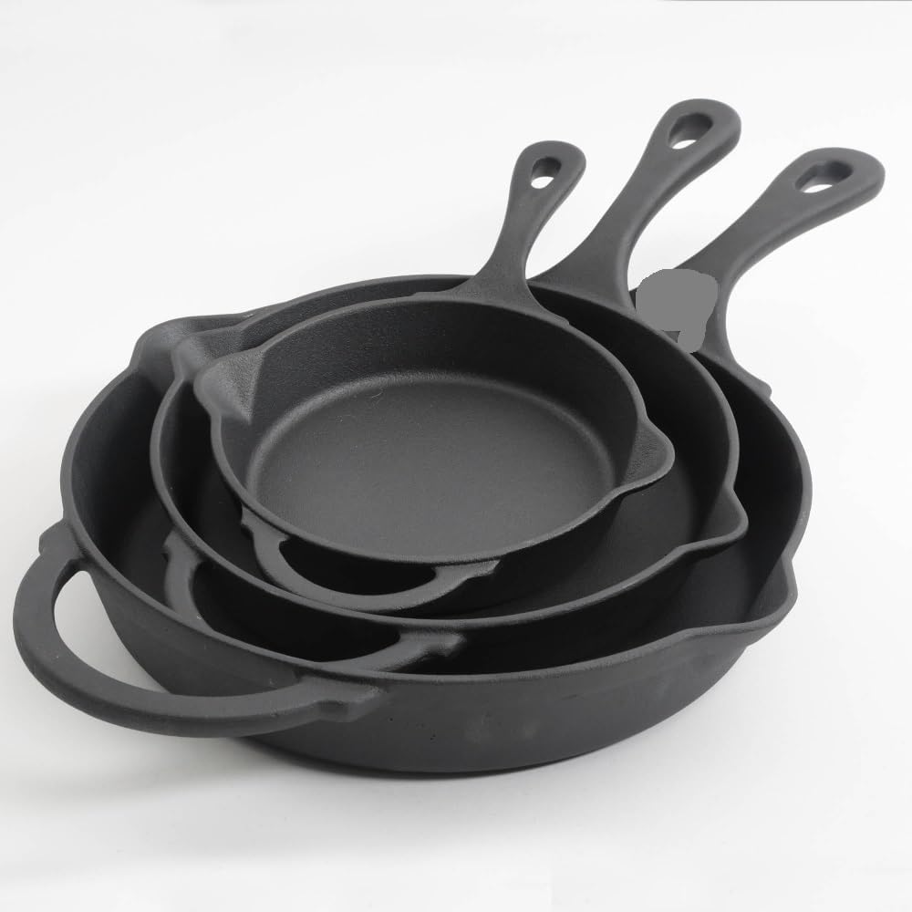 Kitchen Accessories Timeless Beauty Cast Iron Set, 3-Piece Pots And Pans