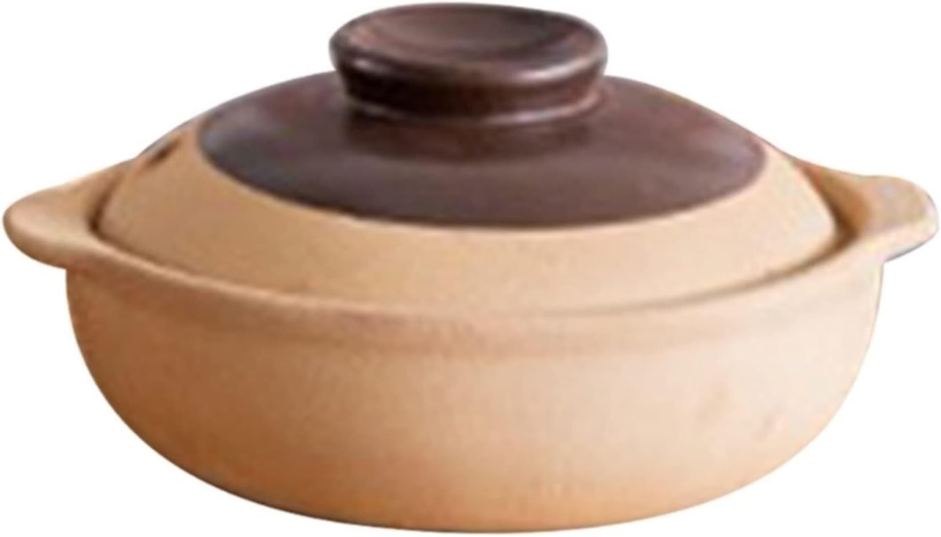 Ceramic Stock Pot Casserole, Household Stew, Soup, Congee Pot for Open Fire Cooking, Non-Stick