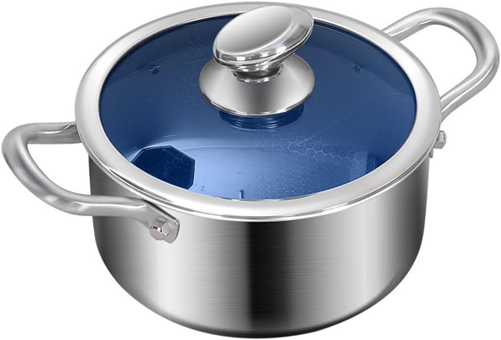 Stainless Steel Soup Pot Non-stick Ear Honeycomb Small Household Cooking Pots