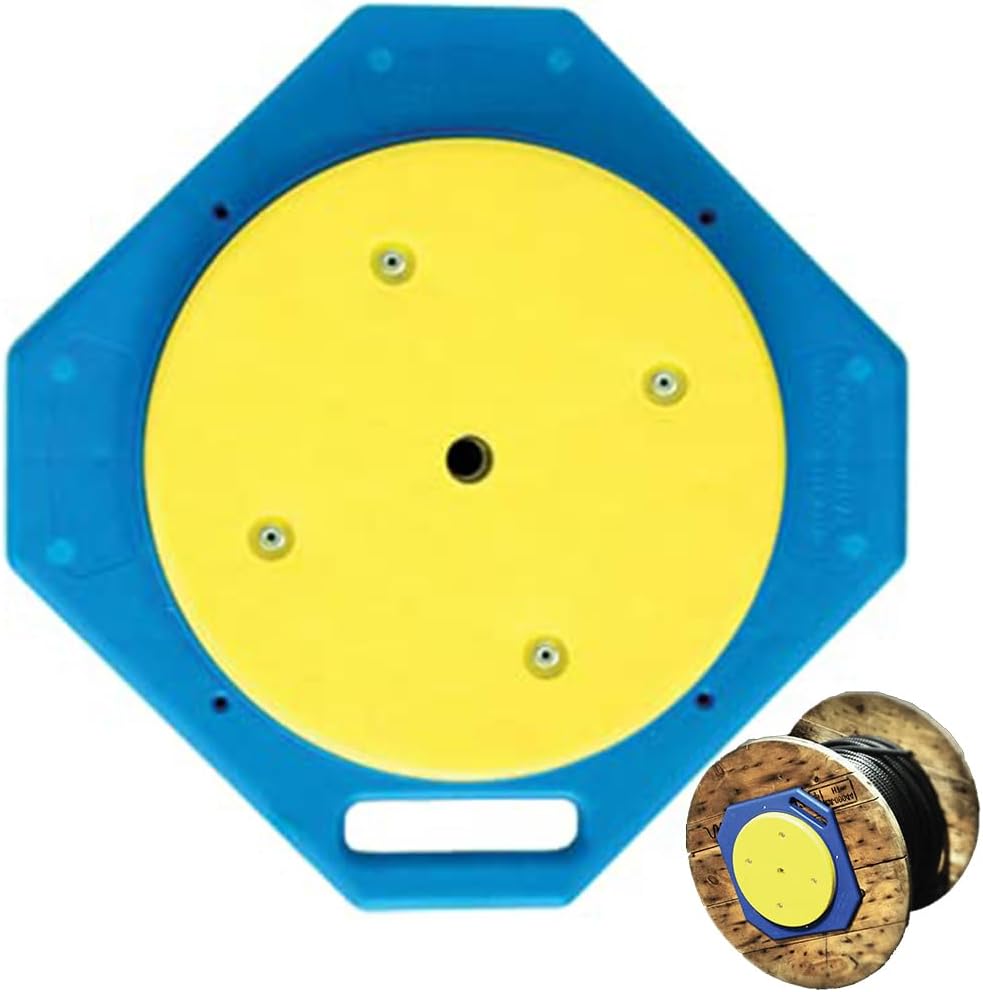 Rack-A-Tiers Tug Wise - 1000 lbs Rated Wire Spool Dispenser, Heavy Duty Wire Spool Rack, Spinning Cable Dispenser, 360-Degrees Wire Spool Dispenser(11931)