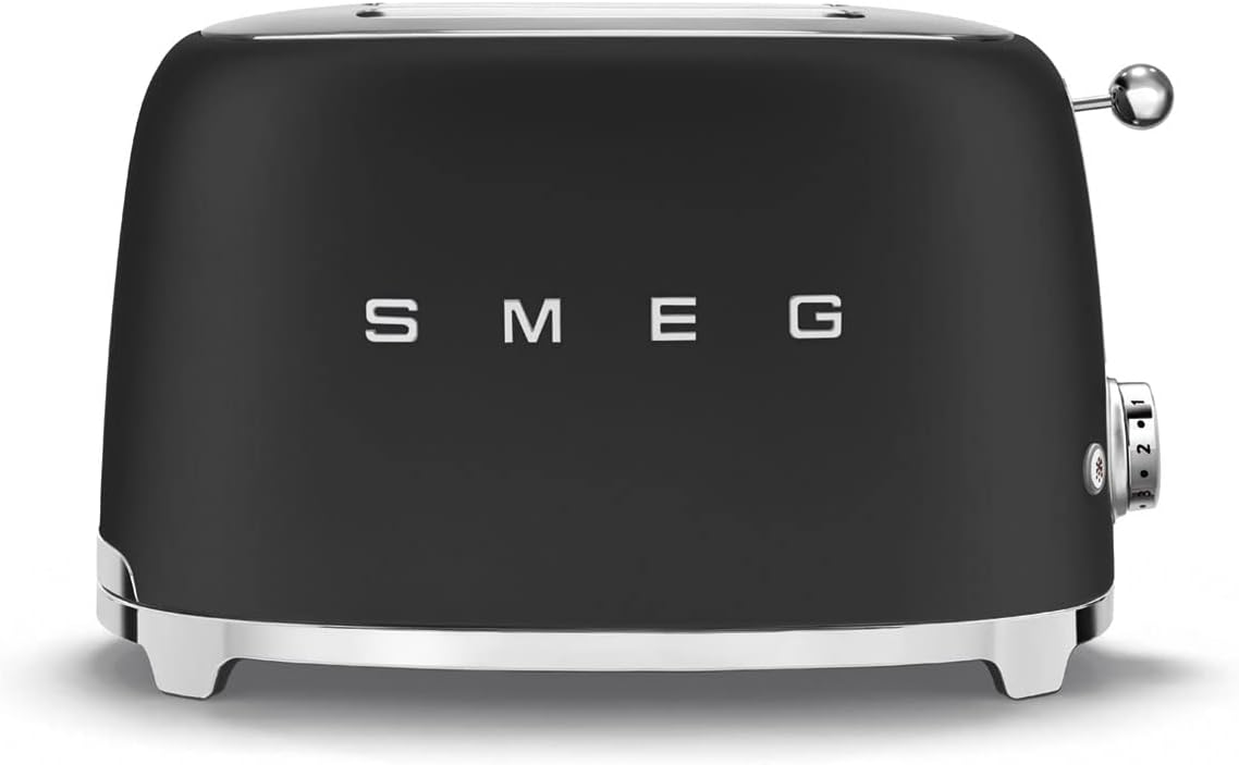 SMEG 2 Slice Toaster with 6 Presets and Defrost Function and Removable Crumb Tray (Cream)